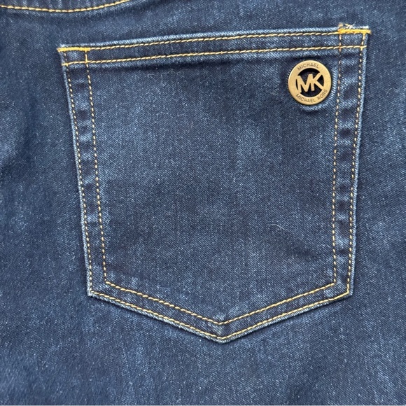 👖 Michael Kors Womens 10 Skinny Jeans Dark Wash Stretch Mid Rise Denim Pants - Picture 3 of 7